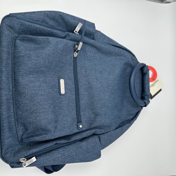 BAGGALLINI All Day Backpack AntiTheft RFID Protection w Wristlet Denim Blue main image 12